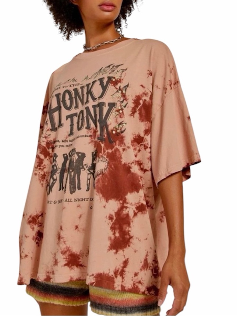Daydreamer | Women’s Tie-Dye Honky Tonk Graphic Tee One Size